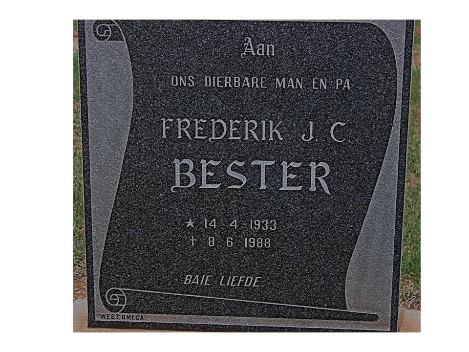 BESTER Frederik J.C. 1933-1988