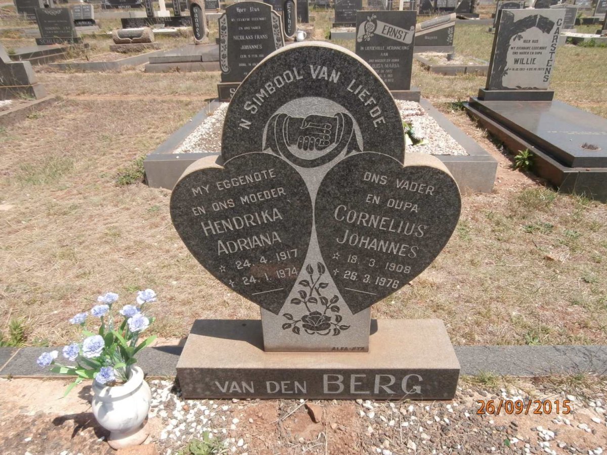 BERG Cornelius Johannes, van den 1908-1976 &amp; Hendrika Adriana 1917-1974