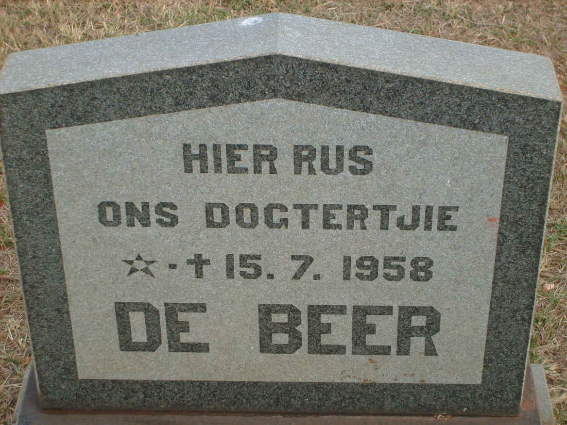 BEER, de  ? 1958-1958