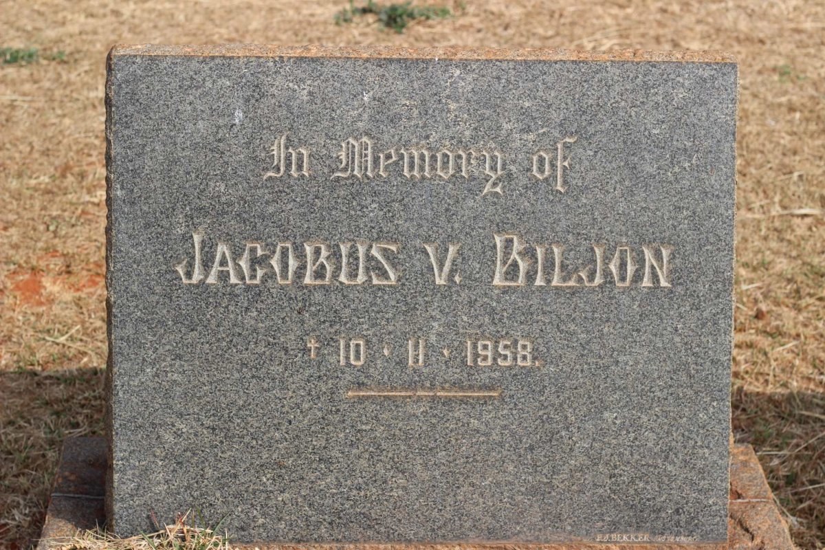 BILJON Jacobus, v. -1958
