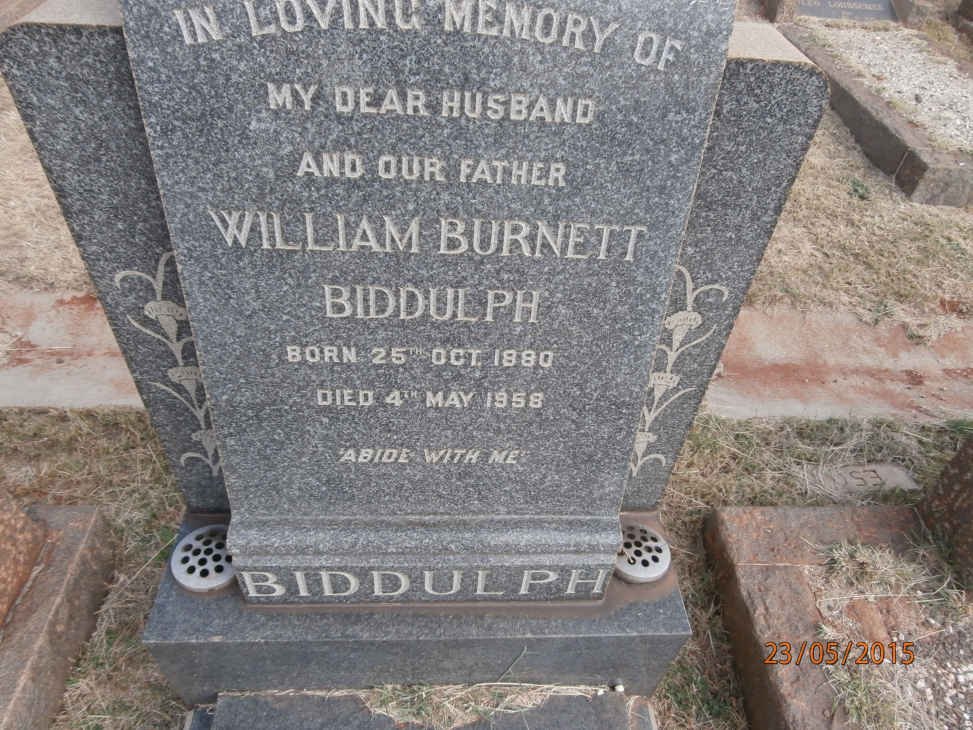 BIDDULPH William Burnett 1880-1958
