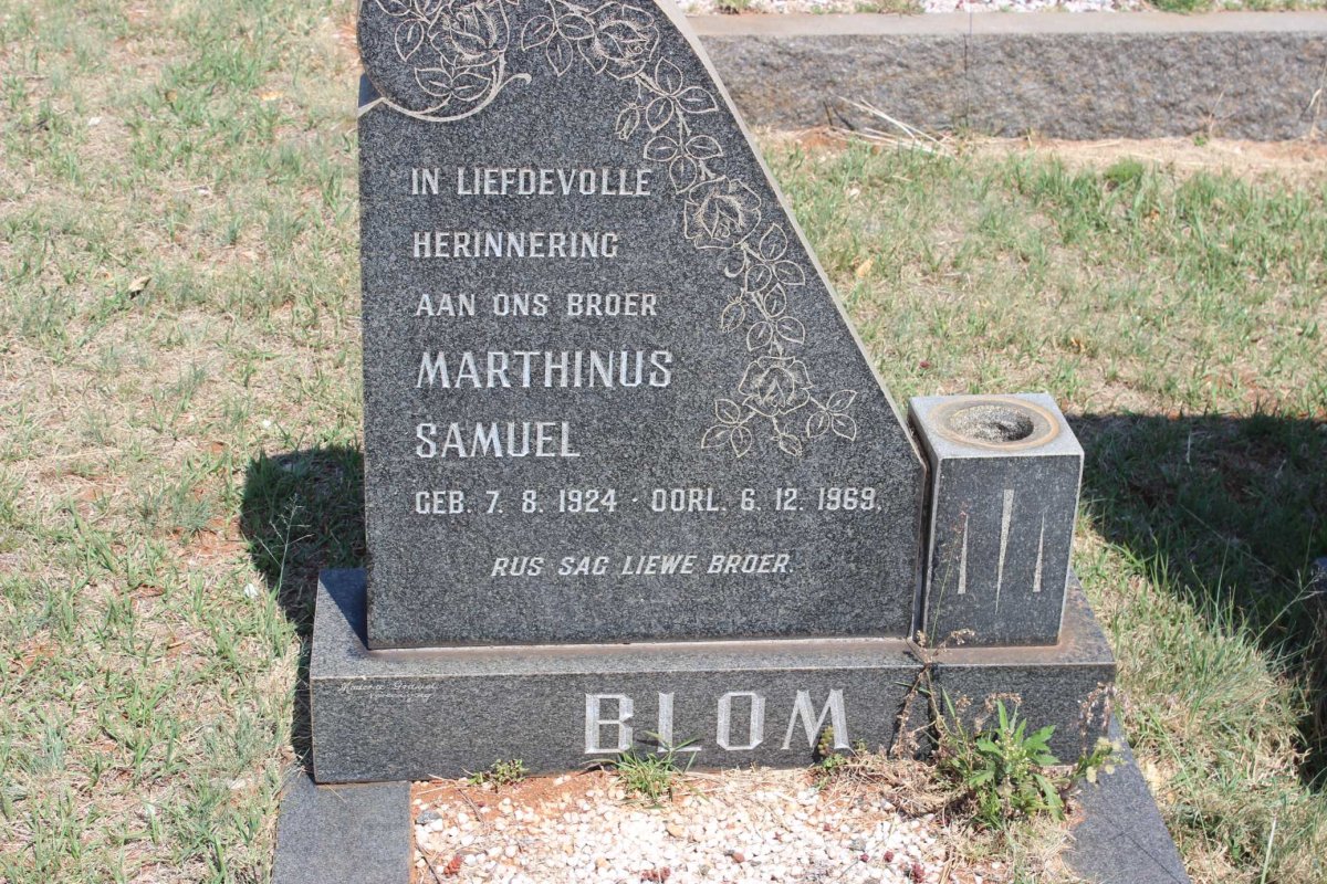 BLOM Marthinus Samuel 1924-1969
