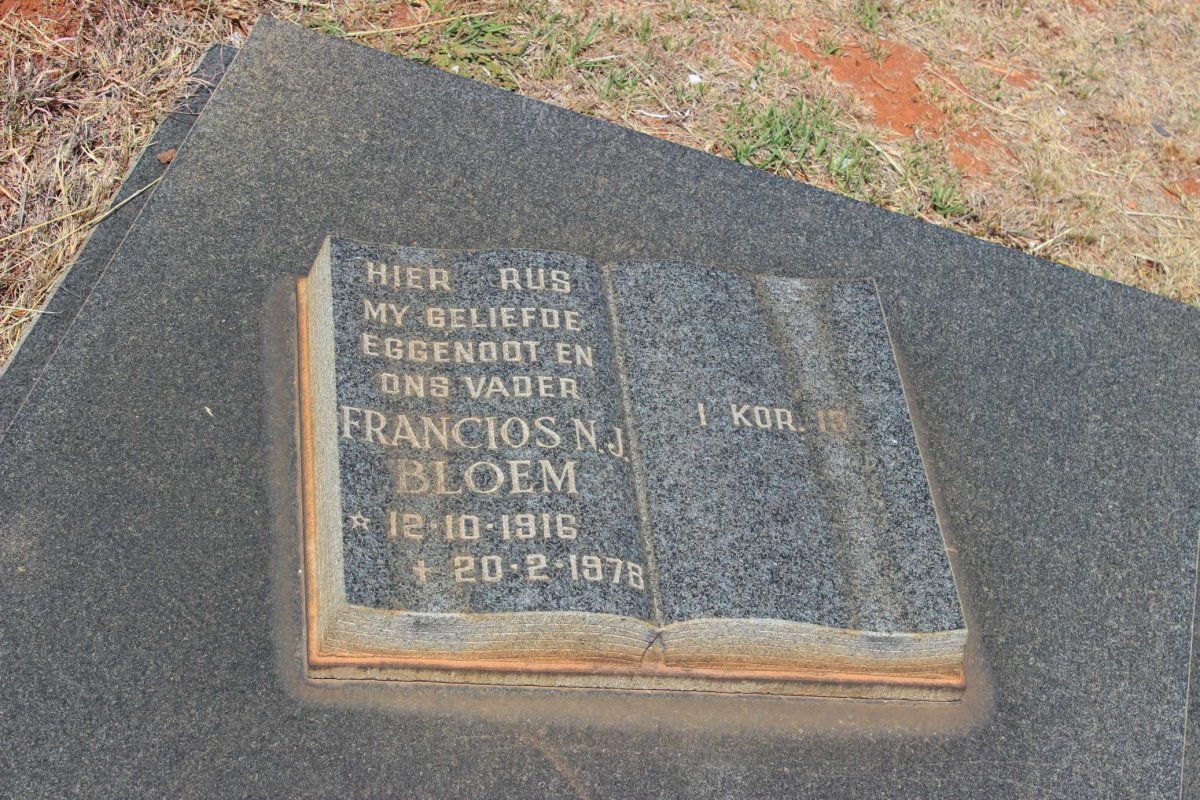 BLOEM Francios N.J. 1916-1978