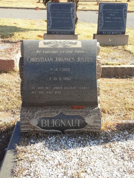 BLIGNAUT Christiaan Johannes Justus 1920-1967