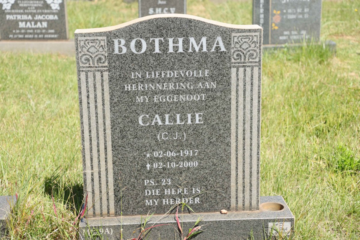BOTHMA C.J. 1917-2000