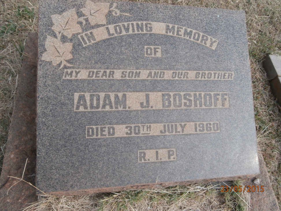 BOSHOFF Adam J. -1960