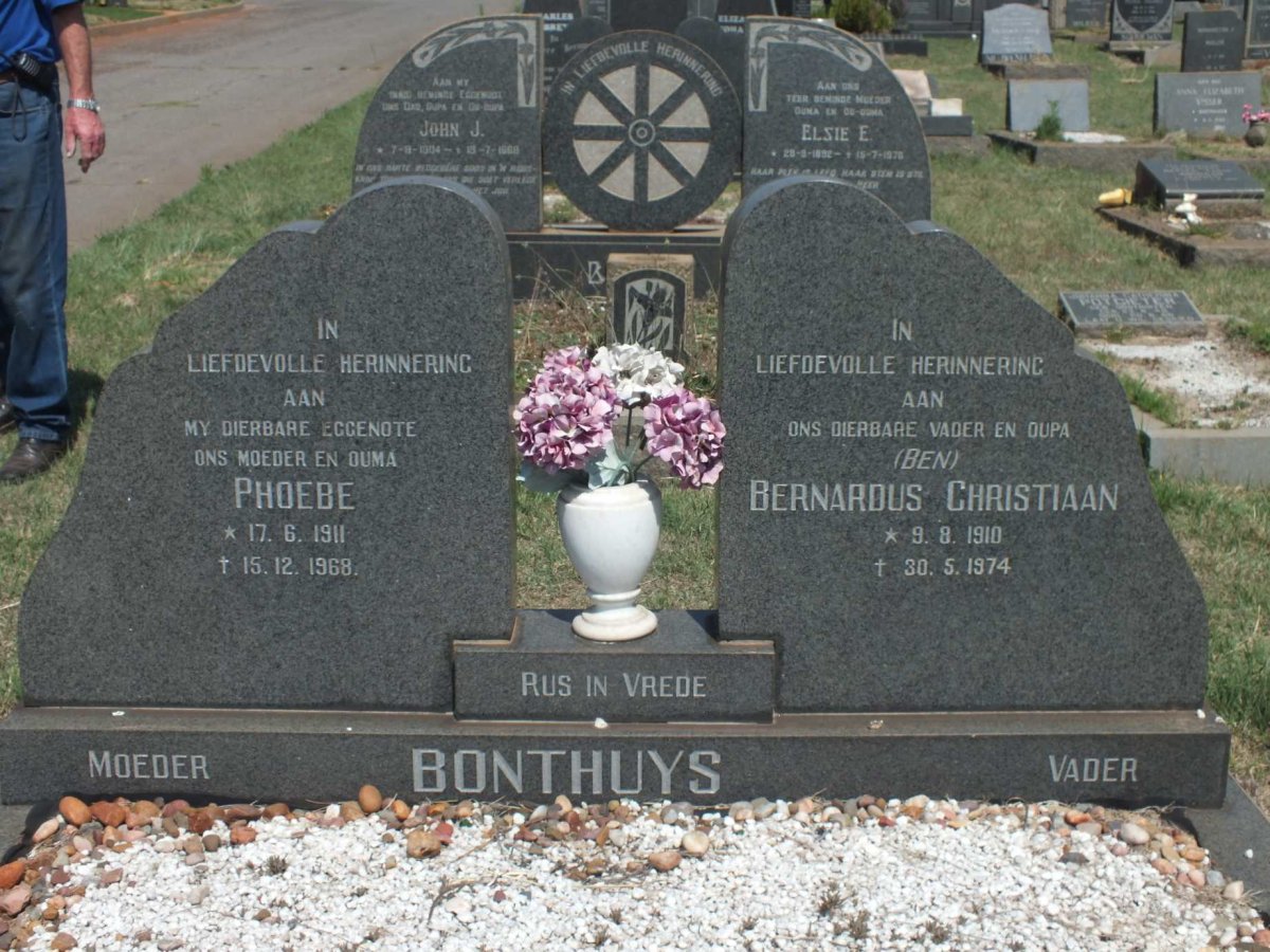 BONTHUYS Bernardus Christiaan 1910-1974 &amp; Phoebe 1911-1968