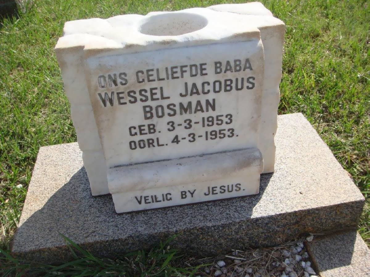 BOSMAN Wessel Jacobus 1953-1953
