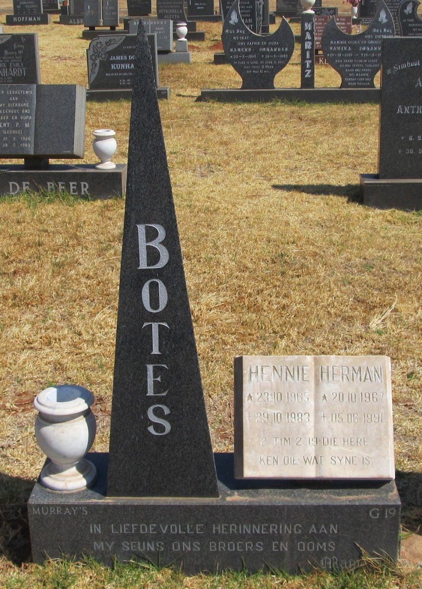 BOTES Hennie 1965-1983 :: BOTES Herman 1967-1991