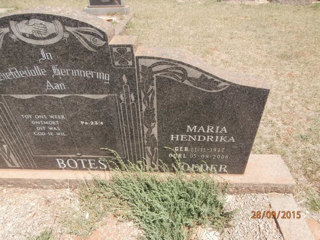 BOTES Andries Louis 1907-1975 &amp; Maria Hendrika 1917-2006