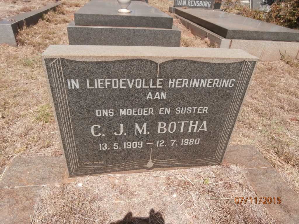BOTHA C.J.M. 1909-1980
