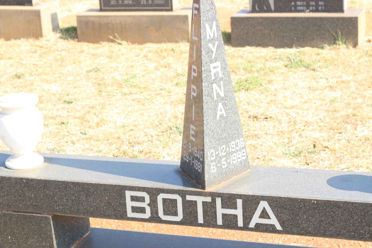BOTHA Flippie 1940-1981 &amp; Myrna 1938-1999