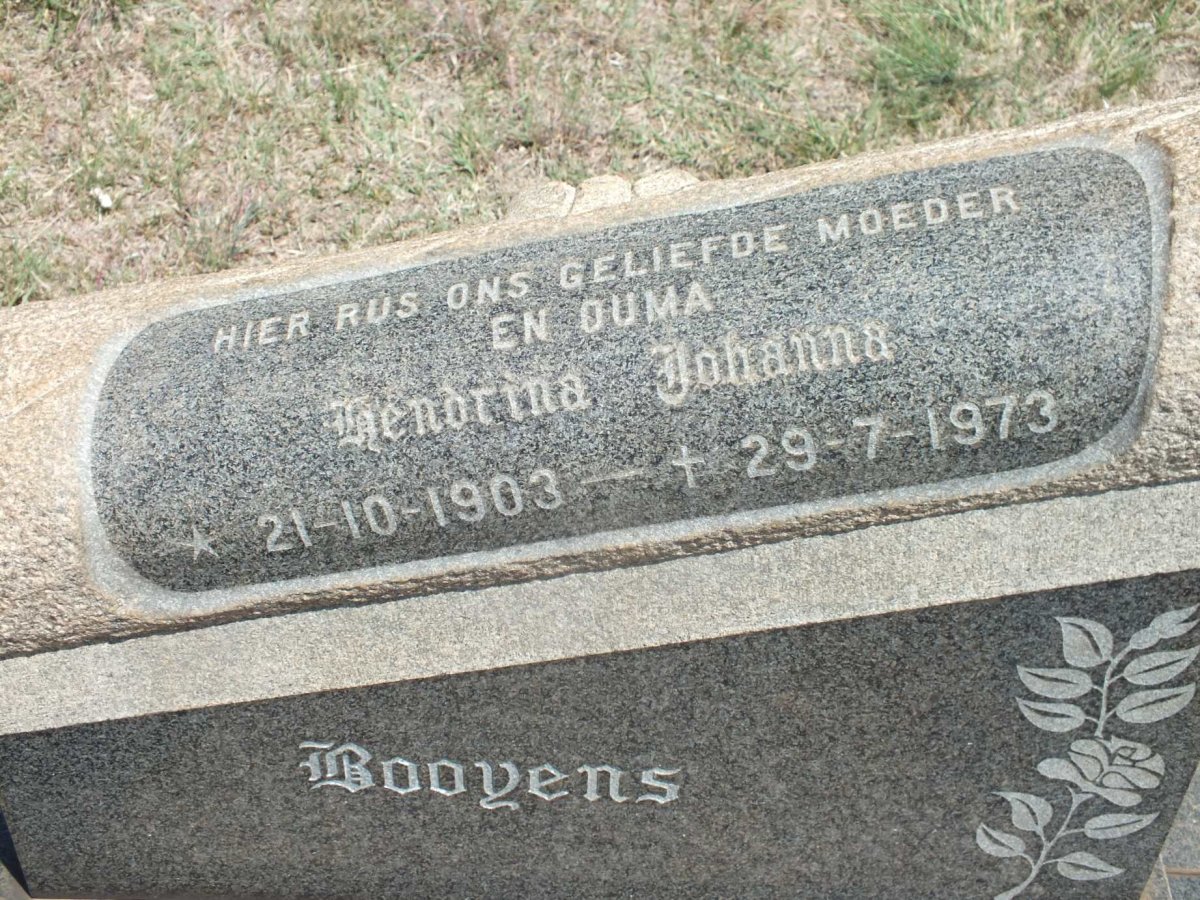 BOOYENS Hendrina Johanna 1903-1973