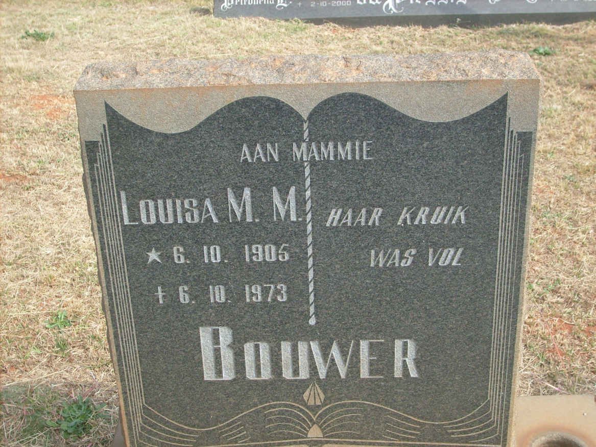 BOUWER Louisa M.M. 1905-1973