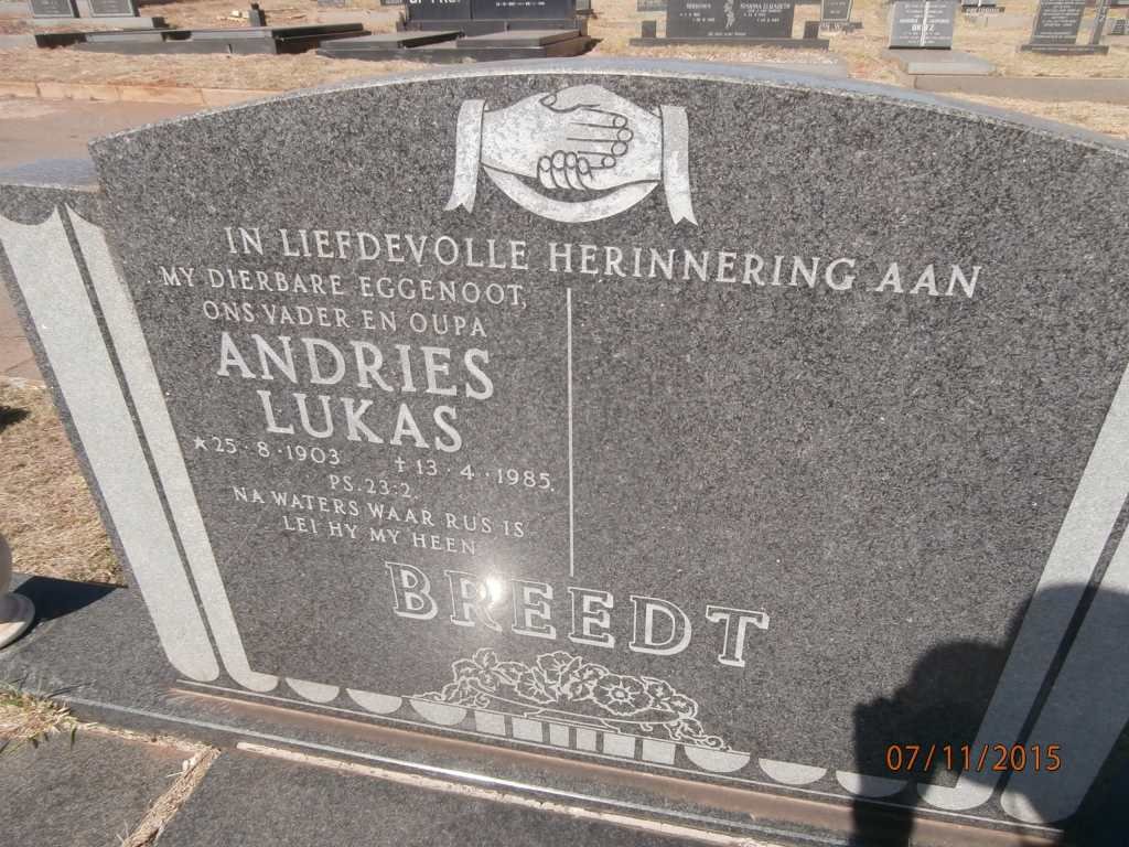 BREEDT Andries Lukas 1903-1985