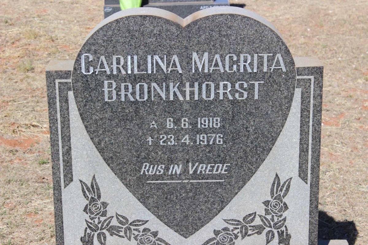 BRONKHORST Carilina Magrita 1918-1976
