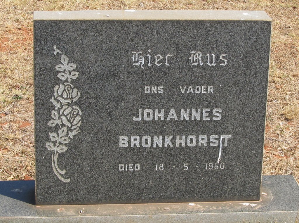 BRONKHORST Johannes -1960