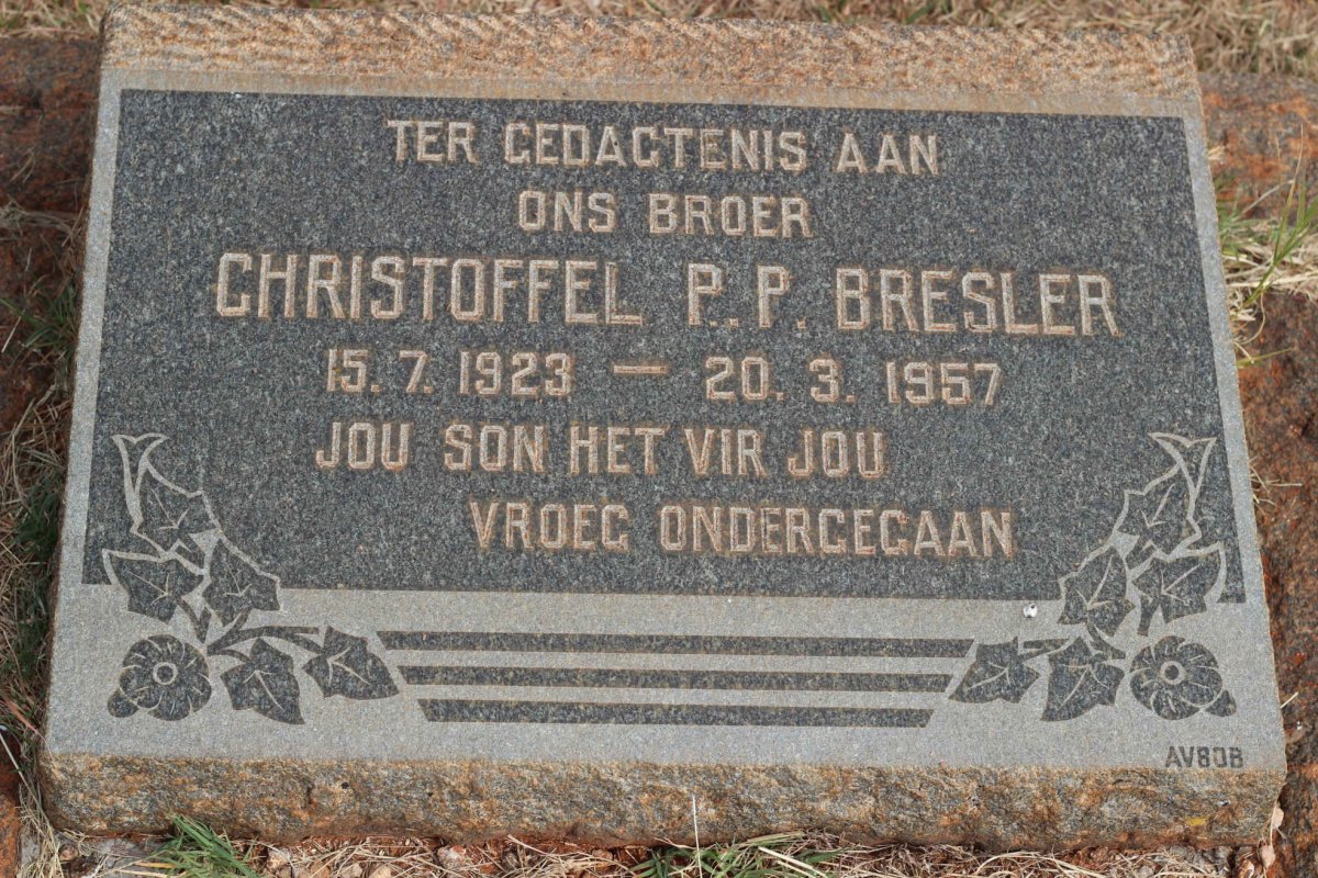 BRESLER Christoffel P.P. 1923-1957