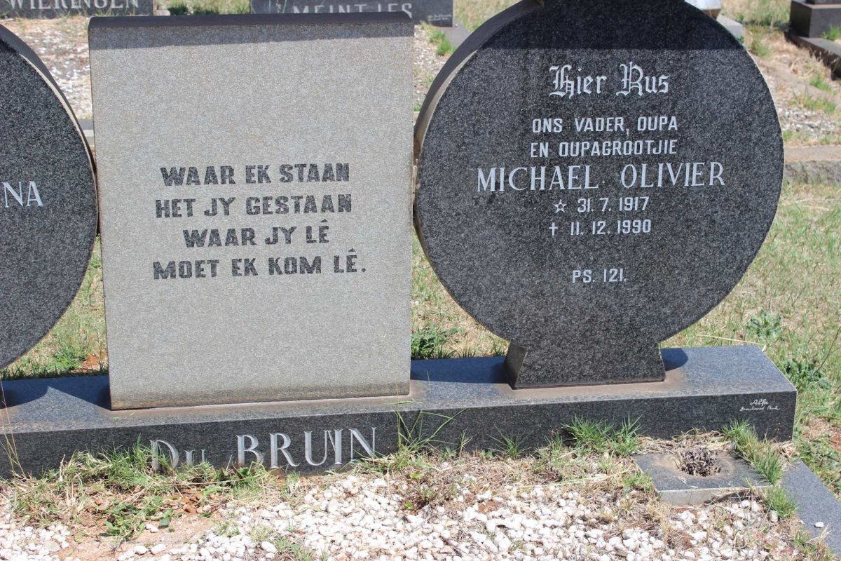BRUIN Michael Olivier, du 1917-1990 &amp; Catharina Helena 1921-1970