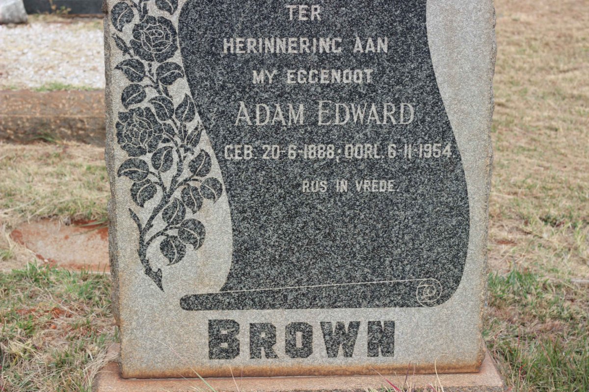 BROWN Adam Edward 1888-1954