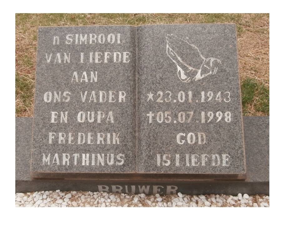BRUWER Frederik Marthinus 1943-1998