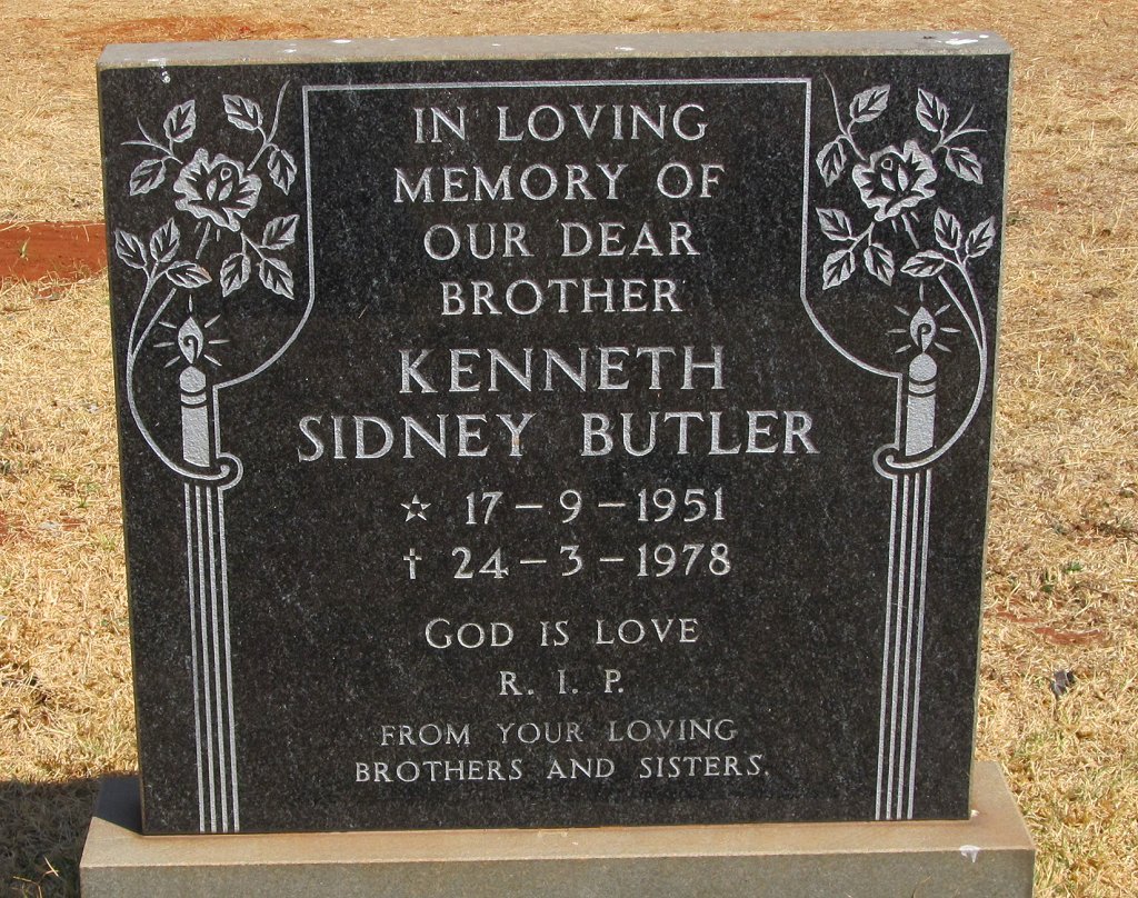 BUTLER Kenneth Sidney 1951-1978