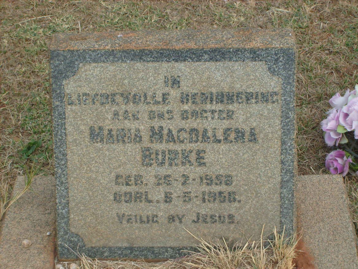 BURKE Maria Magdalena 1953-1958