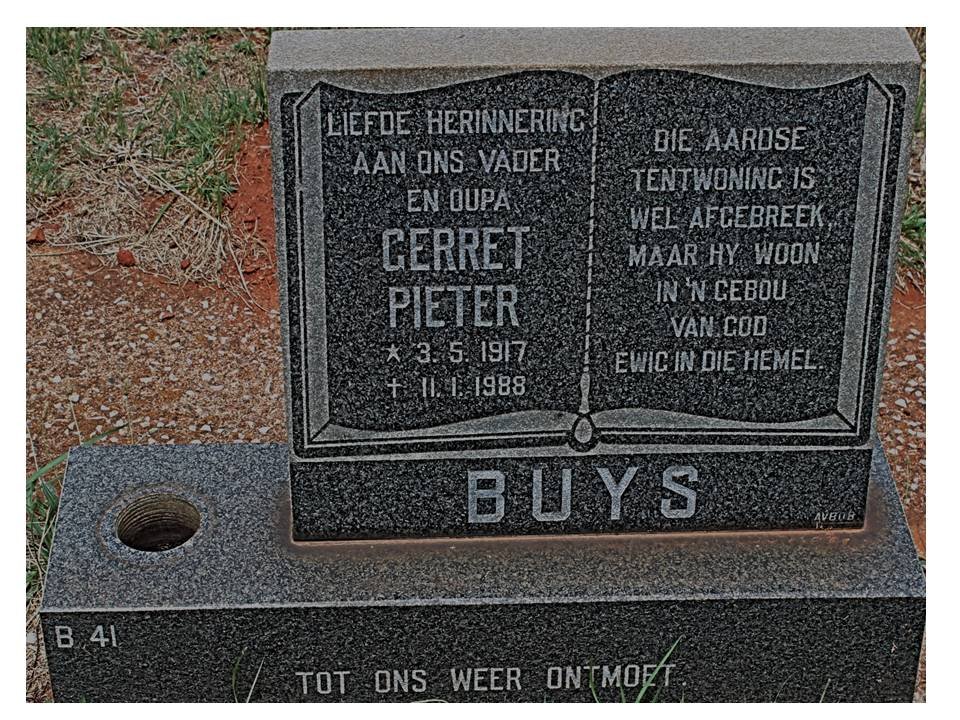 BUYS Gerret Pieter 1917-1988