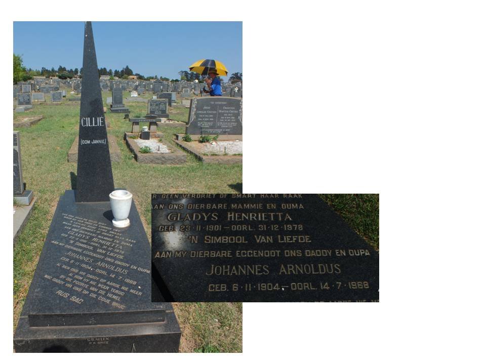 CILLIE Johannes Arnoldus 1904-1968 &amp; Gladys Henrietta 1901-1978