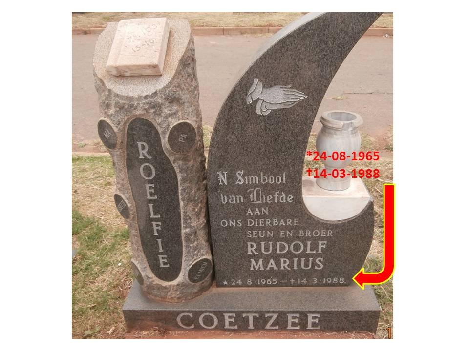 COETZEE Rudolf Marius 1965-1988