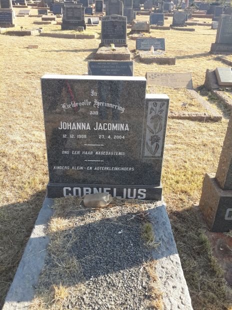 CORNELIUS Johanna Jacomina 1908-2004