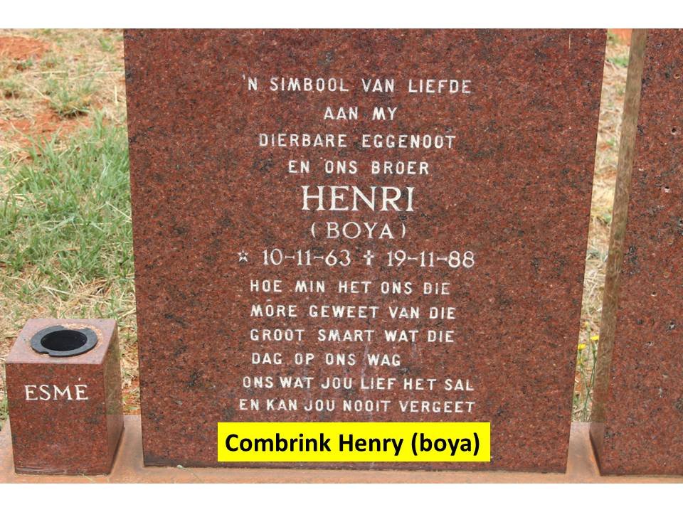COMBRINK Henri 1963-1988