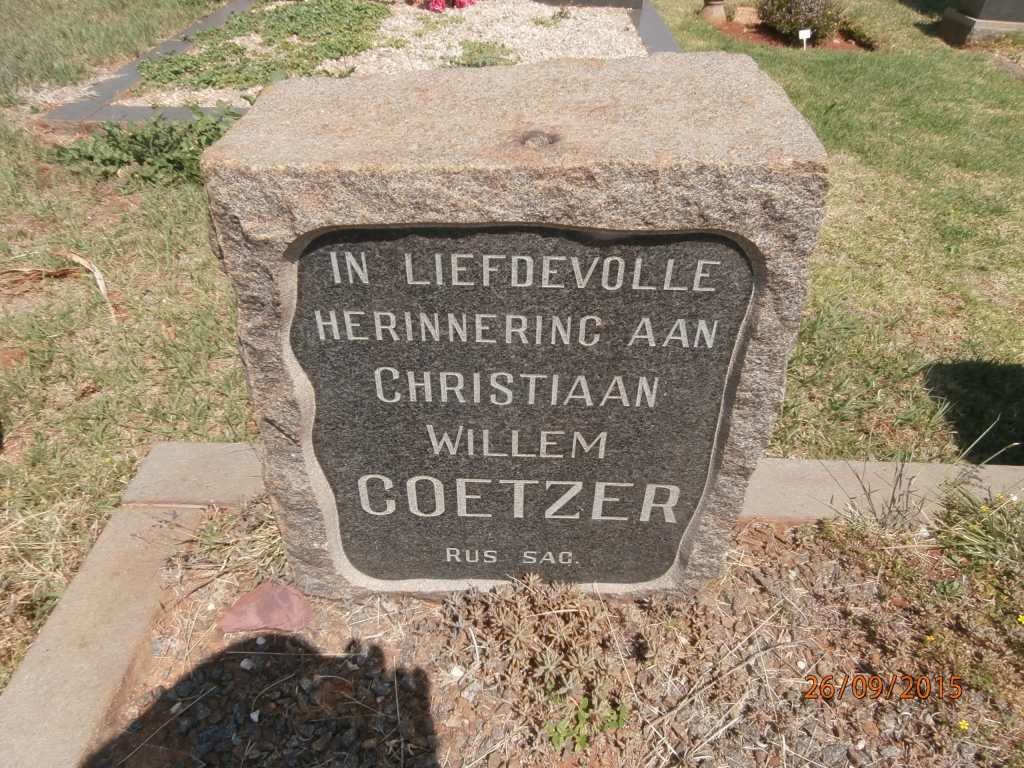 COETZER Christiaan Willem &amp; Hester Helena