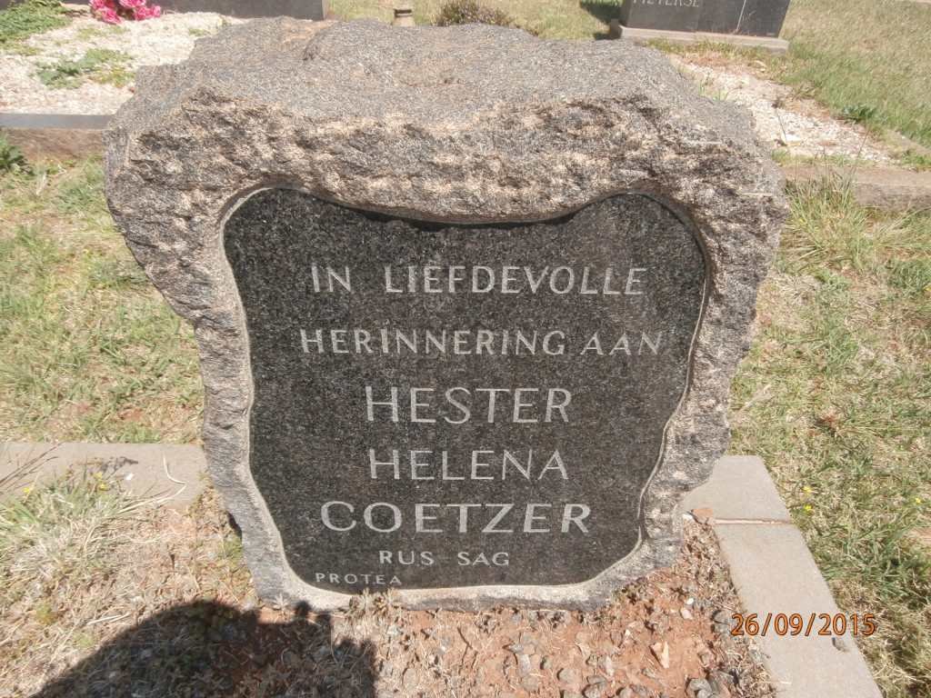 COETZER Christiaan Willem &amp; Hester Helena
