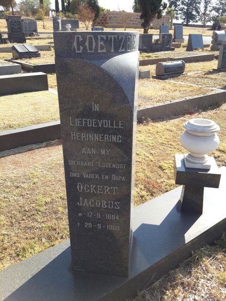 COETZEE Ockert Jacobus 1884-1968