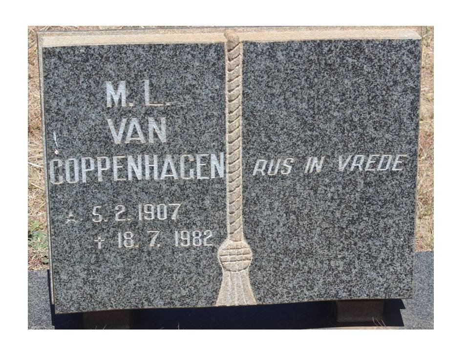 COPPENHAGEN M.L., van 1907-1982