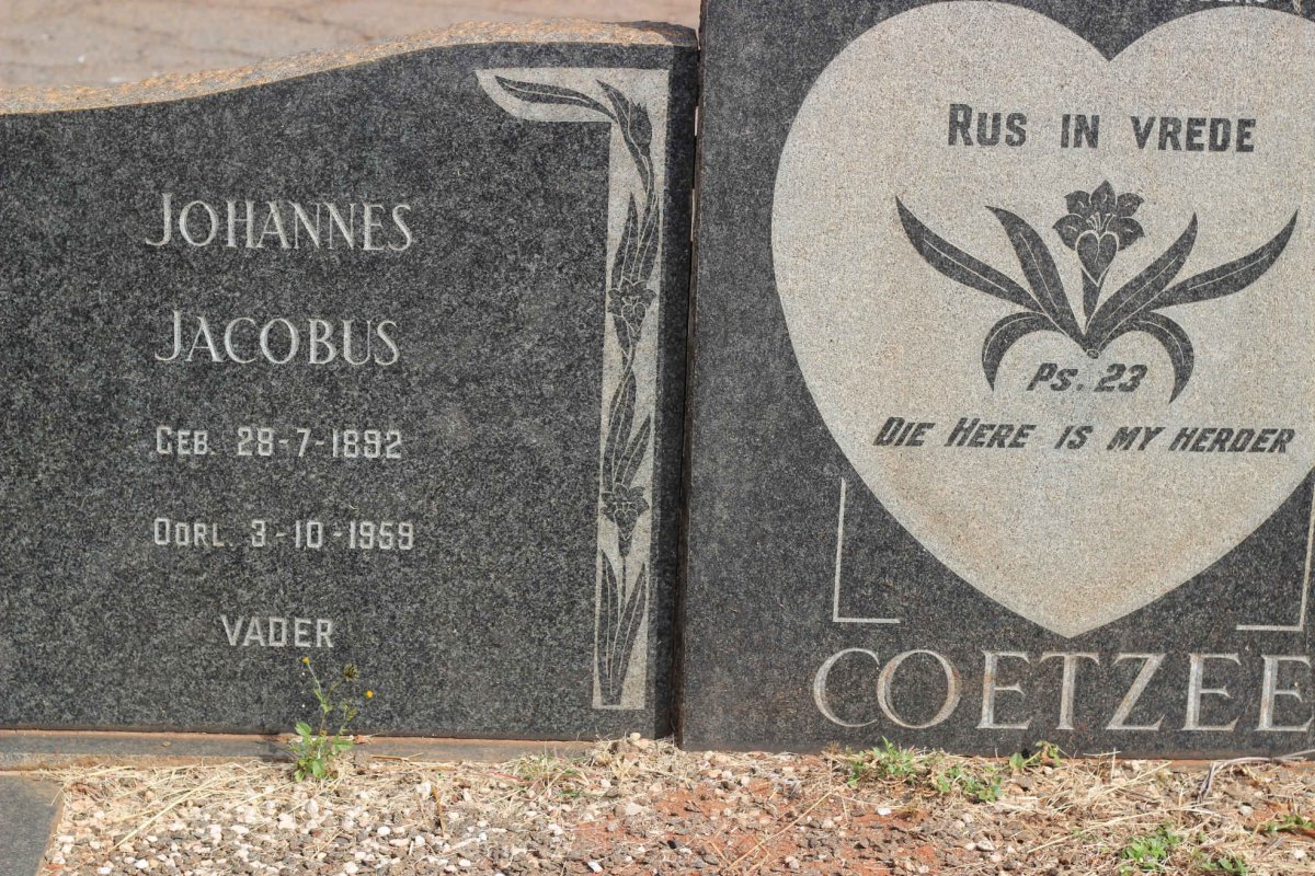 COETZEE Johannes Jacobus 1892-1959