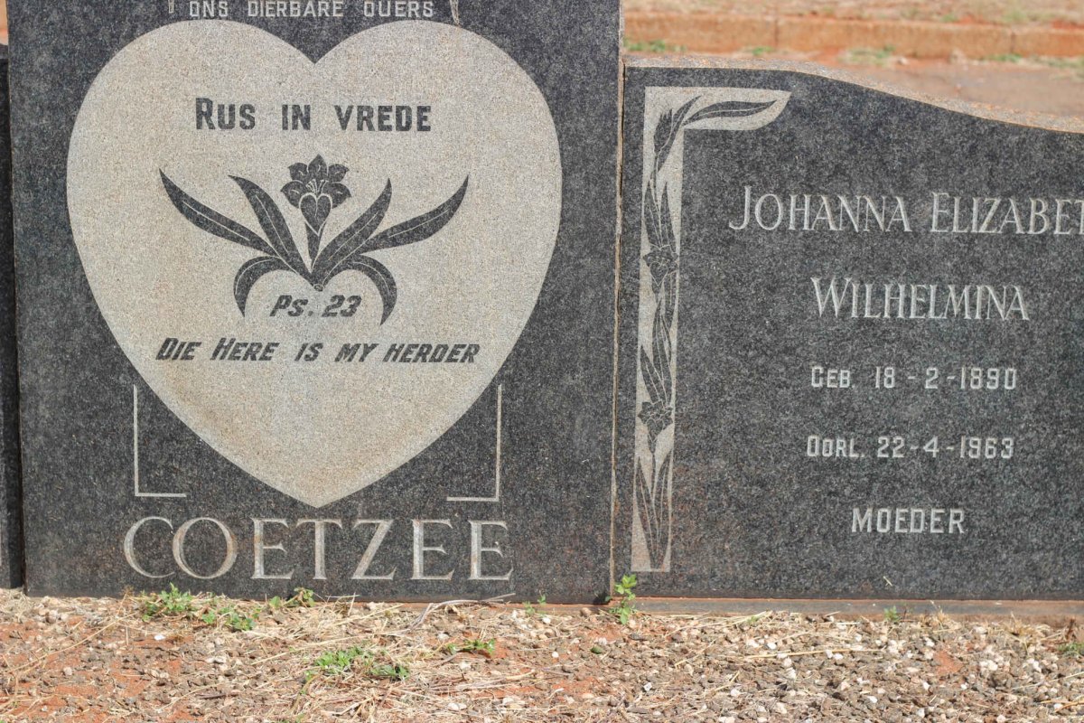 COETZEE Johanna Elizabeth Wilhelmina 1890-1963