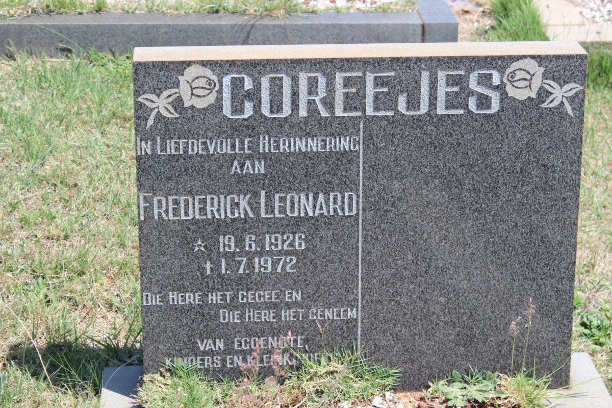 COREEJES Frederick Leonard 1926-1972