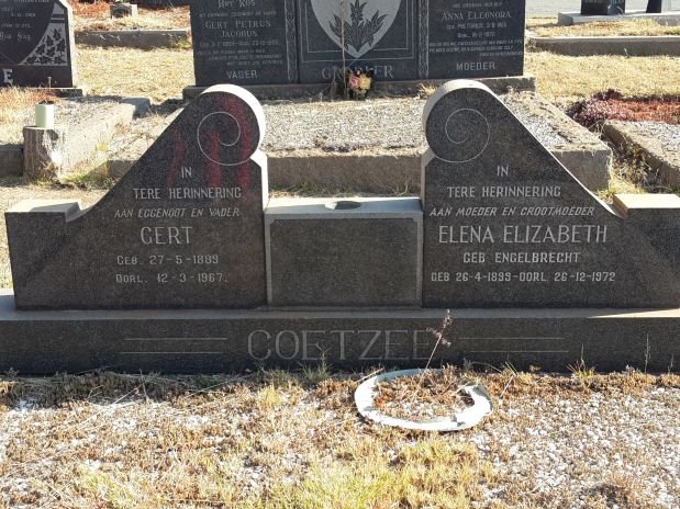 COETZEE Gert 1889-1967 &amp; Elena Elizabeth ENGELBRECHT 1899-1972