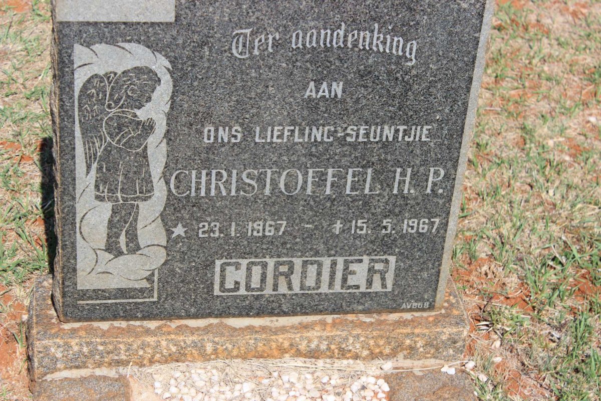 CORDIER Christoffel H.P. 1967-1967