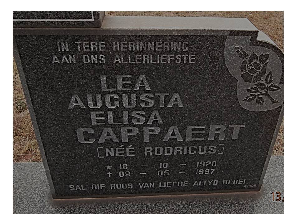 CAPPAERT Lea Augusta Elisa nee RODRIGUS 1920-1997