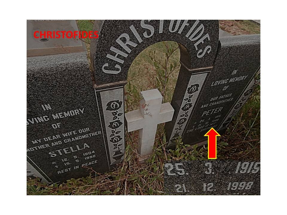 CHRISTOFIDES Peter 1915-1998 &amp; Stella 1904-1992
