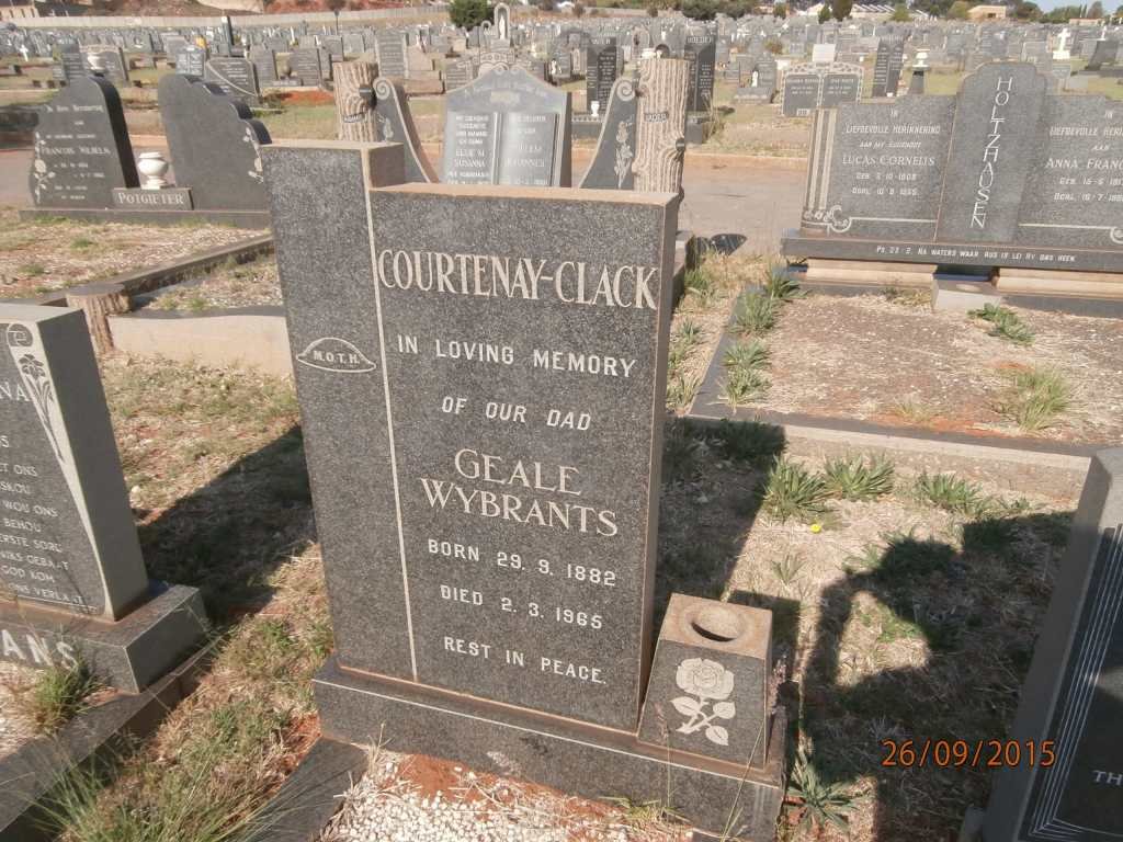 CLACK Geale Wybrants, COURTENY 1882-1965