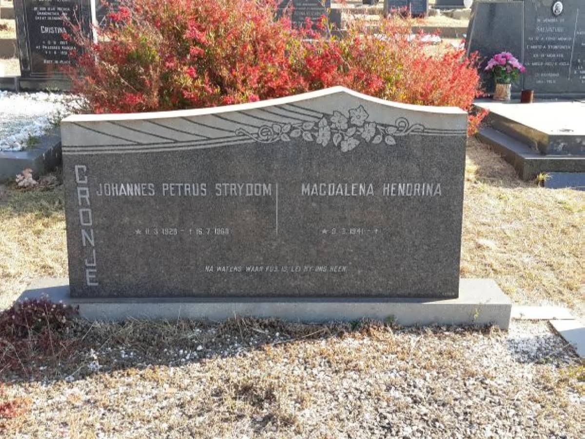 CRONJE Johannes Petrus Strydom 1925-1968 &amp; Magdalena Hendrina 1941-