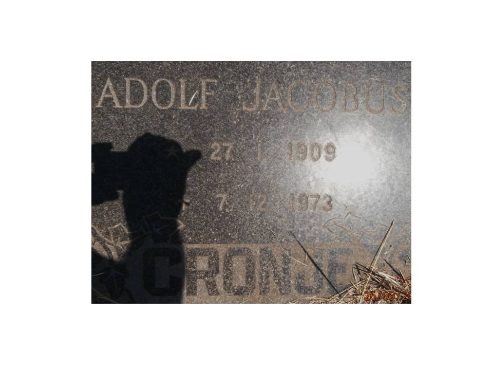 CRONJE Adolf Jacobus 1909-1973