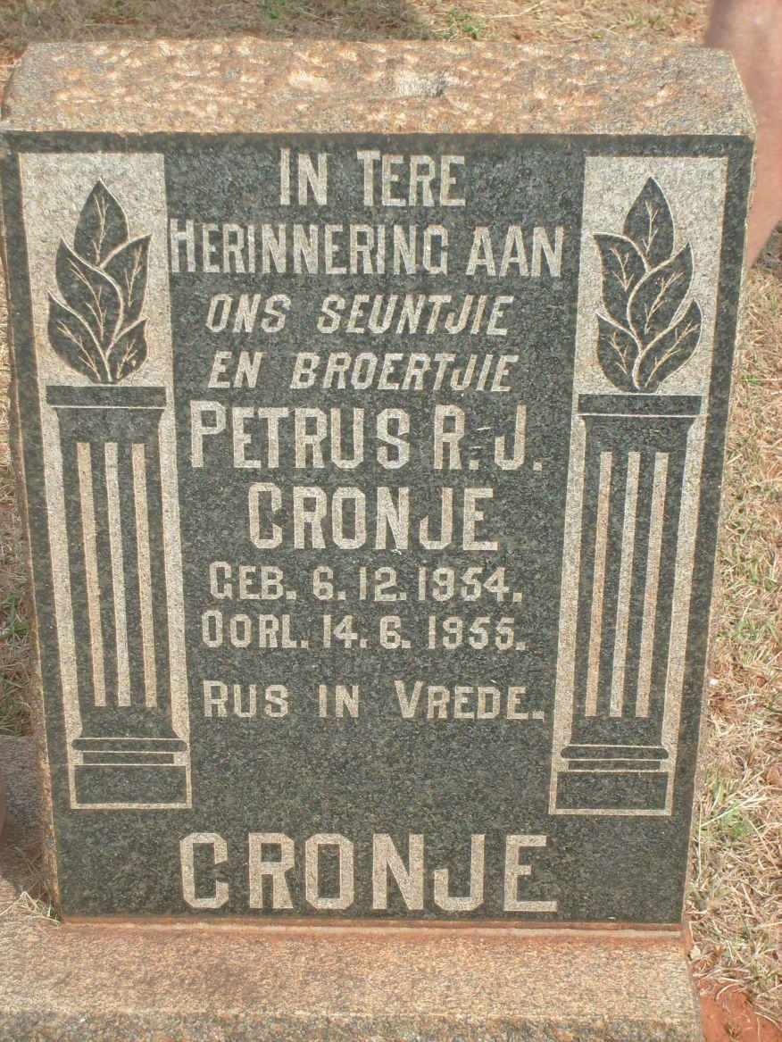 CRONJE Petrus R.J. 1954-1955