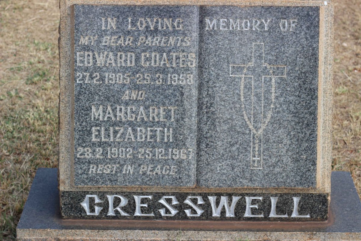 CRESSWELL Edward Coates 1905-1958 &amp; Margaret Elizabeth 1902-1967