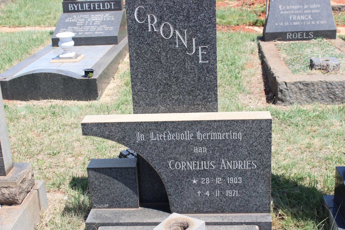 CRONJE Cornelius Andries 1903-1971