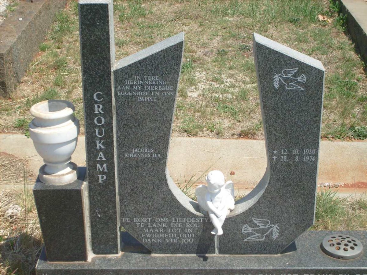 CROUKAMP Jacobus Johannes D.A. 1930-1974